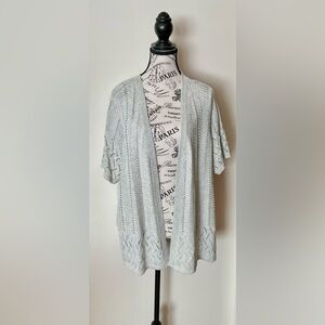 CYRUS Short Sleeve Sweater Light Gray Size 2X
